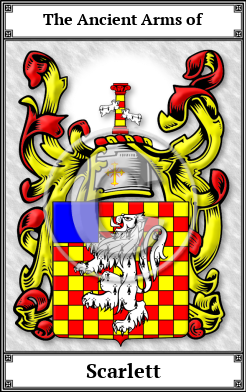 Scarlett Family Crest Download (JPG)  Book Plated - 150 DPI