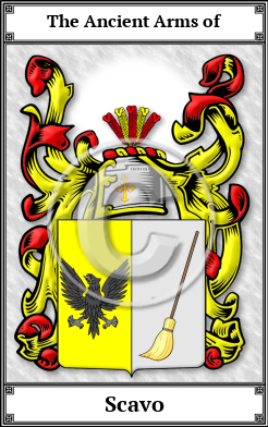 Scavo Family Crest Download (JPG)  Book Plated - 150 DPI