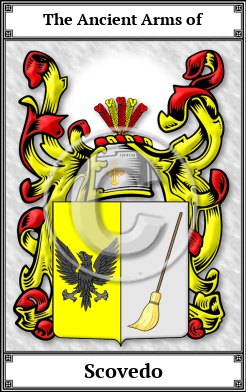 Scovedo Family Crest Download (JPG) Book Plated - 600 DPI
