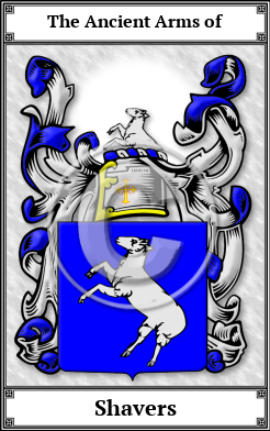 Shavers Family Crest Download (JPG)  Book Plated - 150 DPI