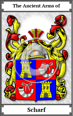 Scharf Family Crest Download (JPG)  Book Plated - 150 DPI