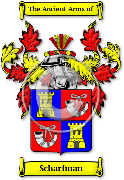 Scharfman Family Crest Download (jpg) Legacy Series - 150 DPI