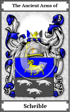 Scheible Family Crest Download (JPG)  Book Plated - 150 DPI