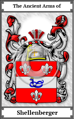 Shellenberger Family Crest Download (JPG)  Book Plated - 150 DPI