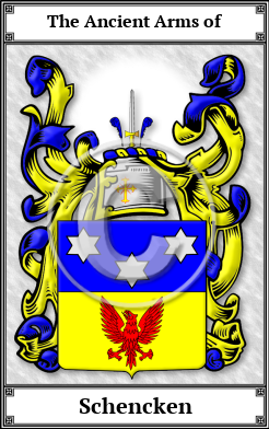 Schencken Family Crest Download (JPG) Book Plated - 600 DPI