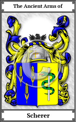 Scherer Family Crest Download (JPG)  Book Plated - 150 DPI