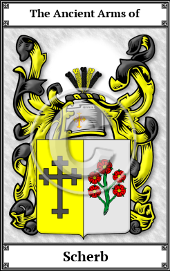 Scherb Family Crest Download (JPG)  Book Plated - 150 DPI