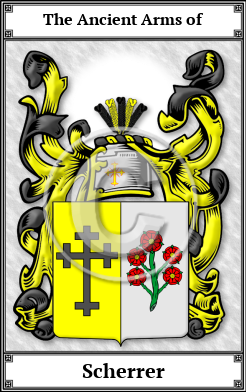 Scherrer Family Crest Download (JPG)  Book Plated - 150 DPI