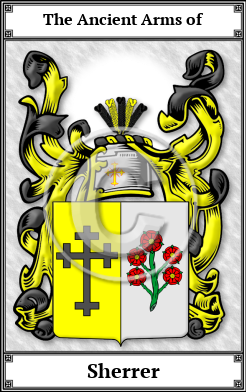 Sherrer Family Crest Download (JPG)  Book Plated - 150 DPI