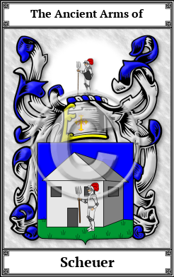 Scheuer Family Crest Download (JPG) Book Plated - 600 DPI