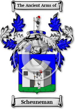 Scheuneman Family Crest Download (jpg) Legacy Series - 150 DPI