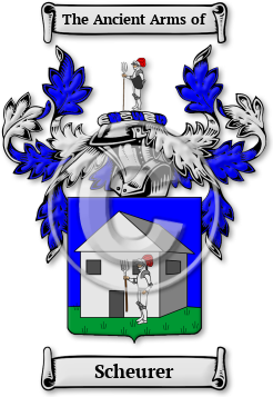 Scheurer Family Crest Download (jpg) Legacy Series - 150 DPI