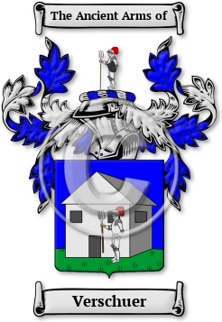 Verschuer Family Crest Download (jpg) Legacy Series - 150 DPI
