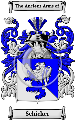 Schicker Family Crest Download (JPG) Heritage Series - 600 DPI