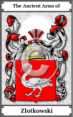 Zlotkowski Family Crest Download (JPG) Book Plated - 600 DPI