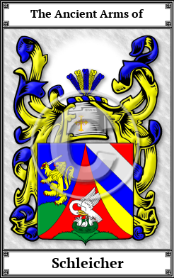 Schleicher Family Crest Download (JPG) Book Plated - 600 DPI