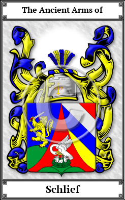Schlief Family Crest Download (JPG)  Book Plated - 150 DPI