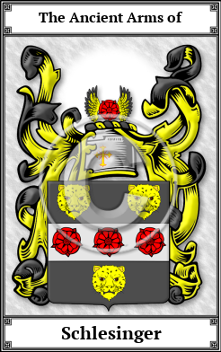 Schlesinger Family Crest Download (JPG)  Book Plated - 150 DPI