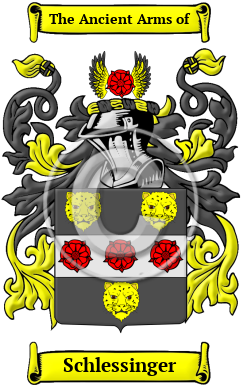 Schlessinger Family Crest Download (JPG) Heritage Series - 600 DPI
