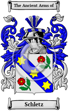 Schletz Family Crest/Coat of Arms
