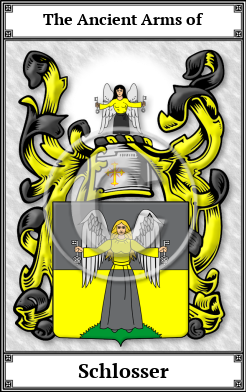 Schlosser Family Crest Download (JPG) Book Plated - 600 DPI