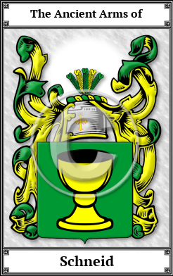Schneid Family Crest Download (JPG)  Book Plated - 150 DPI