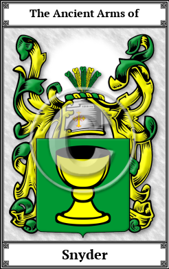 Snyder Family Crest Download (JPG)  Book Plated - 150 DPI
