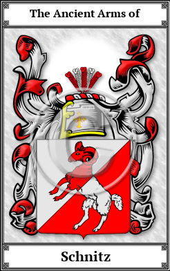Schnitz Family Crest Download (JPG)  Book Plated - 150 DPI