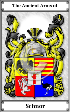 Schnor Family Crest Download (JPG)  Book Plated - 150 DPI