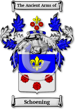 Schoening Family Crest Download (jpg) Legacy Series - 150 DPI