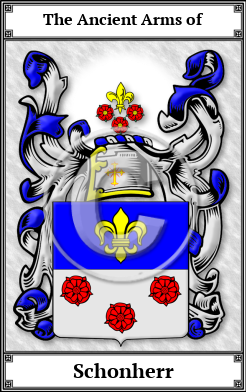 Schonherr Family Crest Download (JPG)  Book Plated - 150 DPI