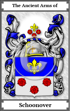 Schoonover Family Crest Download (JPG)  Book Plated - 150 DPI