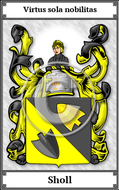Sholl Family Crest Download (JPG)  Book Plated - 150 DPI