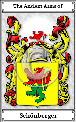 Schönberger Family Crest Download (JPG) Book Plated - 150 DPI