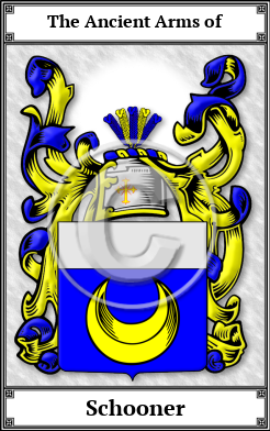 Schooner Family Crest Download (JPG) Book Plated - 600 DPI