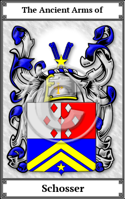 Schosser Family Crest Download (JPG) Book Plated - 600 DPI