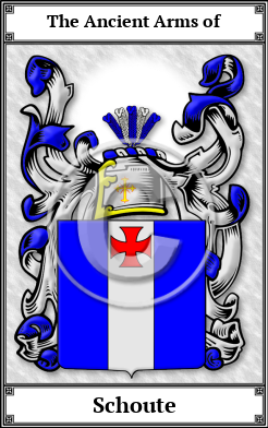 Schoute Family Crest Download (JPG)  Book Plated - 150 DPI