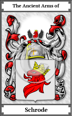 Schrode Family Crest Download (JPG)  Book Plated - 150 DPI