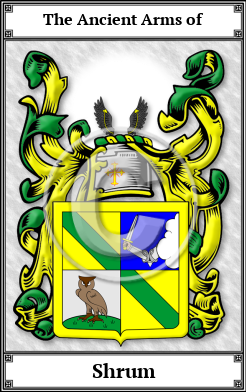 Shrum Family Crest Download (JPG)  Book Plated - 150 DPI
