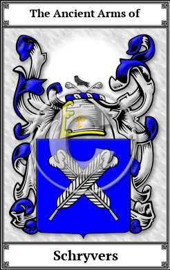 Schryvers Family Crest Download (JPG)  Book Plated - 150 DPI