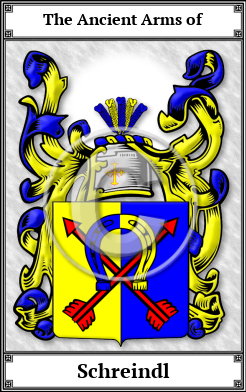 Schreindl Family Crest Download (JPG)  Book Plated - 150 DPI