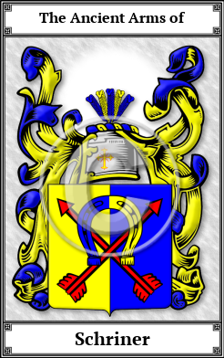 Schriner Family Crest Download (JPG) Book Plated - 600 DPI