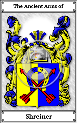 Shreiner Family Crest Download (JPG)  Book Plated - 150 DPI