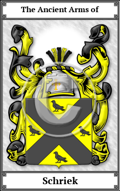 Schriek Family Crest Download (JPG)  Book Plated - 150 DPI