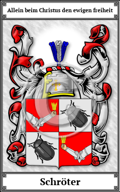 Schröter Family Crest Download (JPG)  Book Plated - 150 DPI