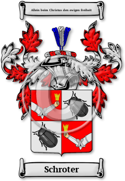 Schroter Family Crest Download (jpg) Legacy Series - 150 DPI
