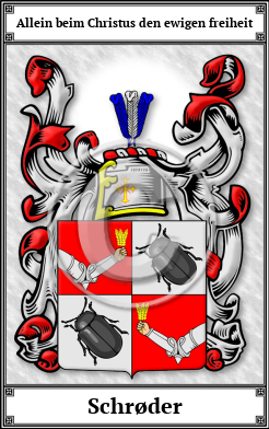 Schrøder Family Crest Download (JPG)  Book Plated - 150 DPI