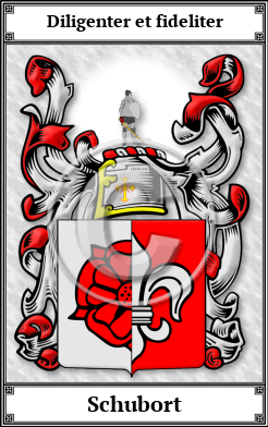 Schubort Family Crest Download (JPG)  Book Plated - 150 DPI