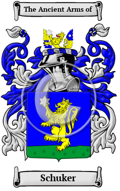 Schuker Family Crest/Coat of Arms