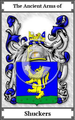 Shuckers Family Crest Download (JPG)  Book Plated - 150 DPI